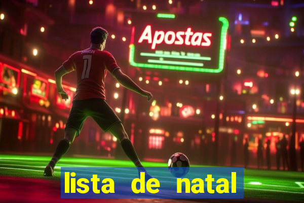 lista de natal para imprimir